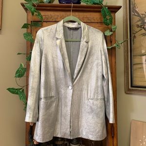 Zara Basic Silver Blazer